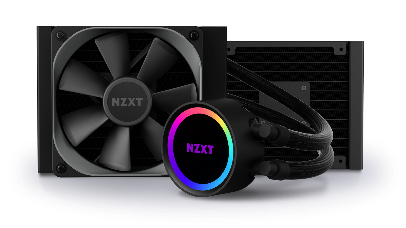 Kraken 120 Rainbow With and Without Fan