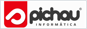 Logo of Pichau Informática featuring a red rounded symbol on the left and the brand name pichau informática in black and red text on a white background.
