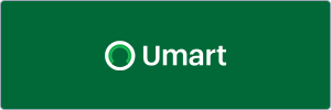A green rectangular logo with a white circle and the word Umart in white text to the right of the circle.