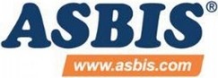 ASBIS logo with ASBIS in large blue letters and www.asbis.com in white text on an orange background below.
