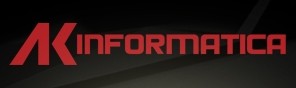 Red stylized letters AK followed by the word INFORMATICA in red, all on a dark gradient background.