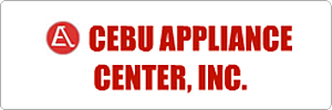 Logo of Cebu Appliance Center, Inc. featuring a red circle with a white stylized letter “A” on the left and bold red text reading CEBU APPLIANCE CENTER, INC. on a white background.