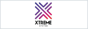A stylized X logo in purple and pink gradient above the words XTREME SYSTEM in bold black font on a white background with a gray border.