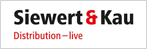 Siewert & Kau logo with the words Siewert & Kau in black and red text and the tagline Distribution – live in red below.