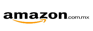 The Amazon.com.mx logo features the word amazon in bold black letters, with a yellow curved arrow below connecting the letters a and z, followed by .com.mx in smaller black text on a white background.