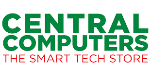 Logo for Central Computers. The words CENTRAL COMPUTERS are in large green capital letters, with THE SMART TECH STORE in smaller red capital letters underneath.