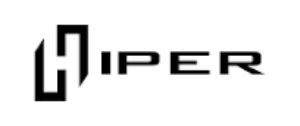 Black stylized text logo spelling HIPER on a white background, with the H designed using angular shapes.