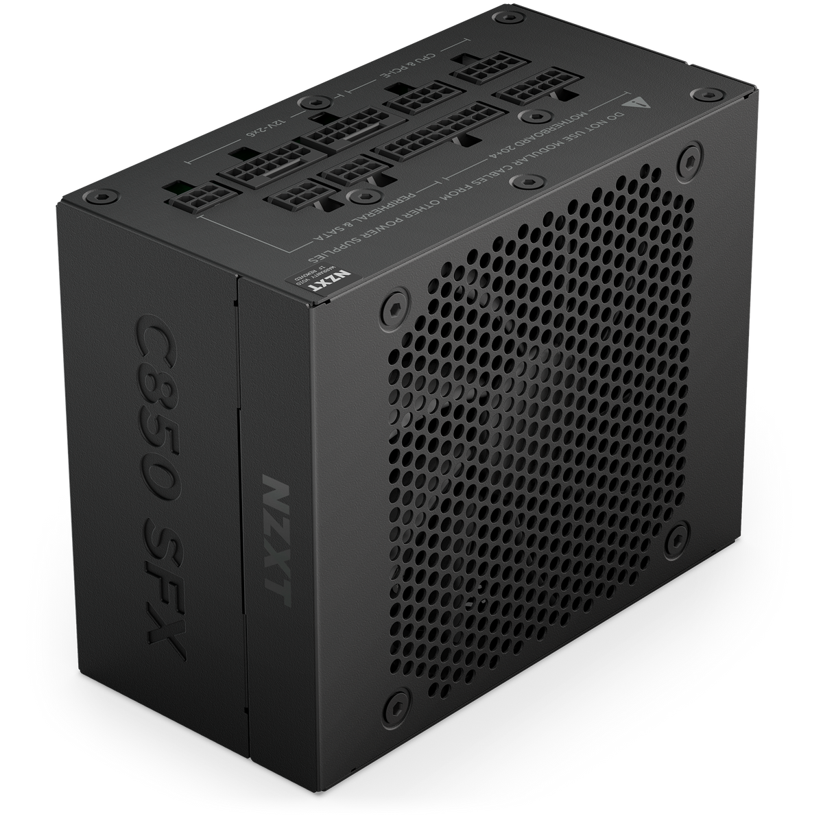 NZXT C850 SFX Gold power supply, angled front view