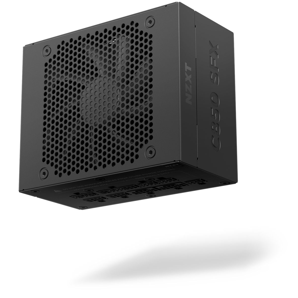 NZXT C850 SFX Gold power supply, three-quarter view