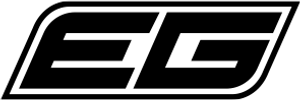 eSports Gear logo: the letters EG in bold black italic capitals inside a rounded black outline.