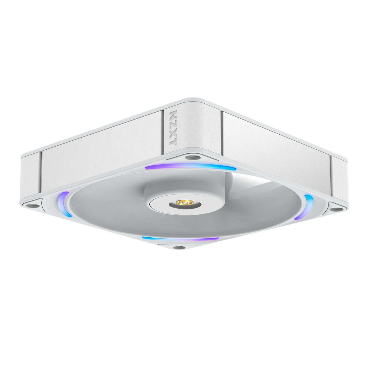 NZXT F140X white, low profile view
