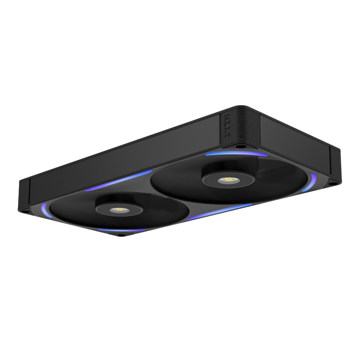 NZXT F280X black two-pack, low profile view