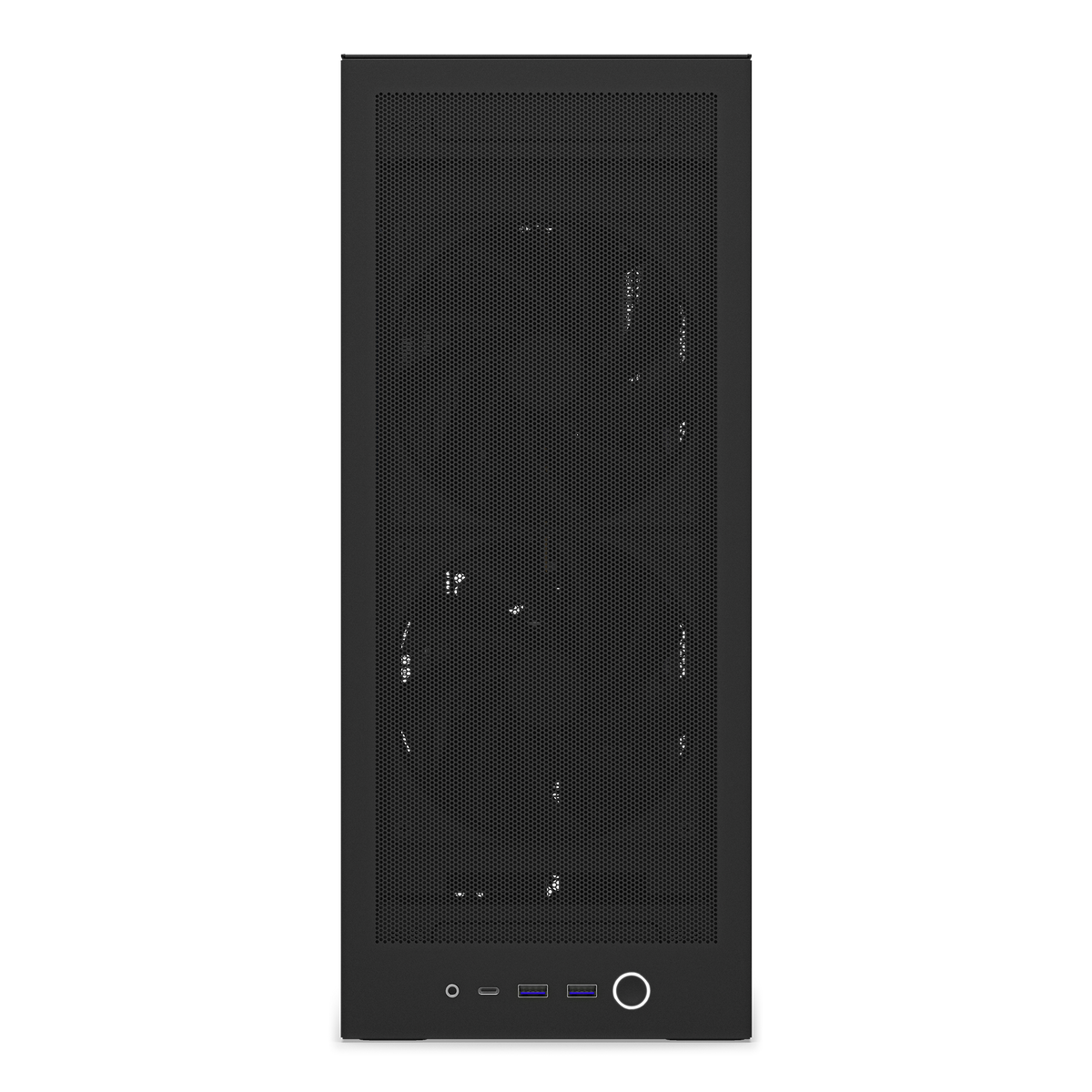 NZXT H2 Flow case in black, front view