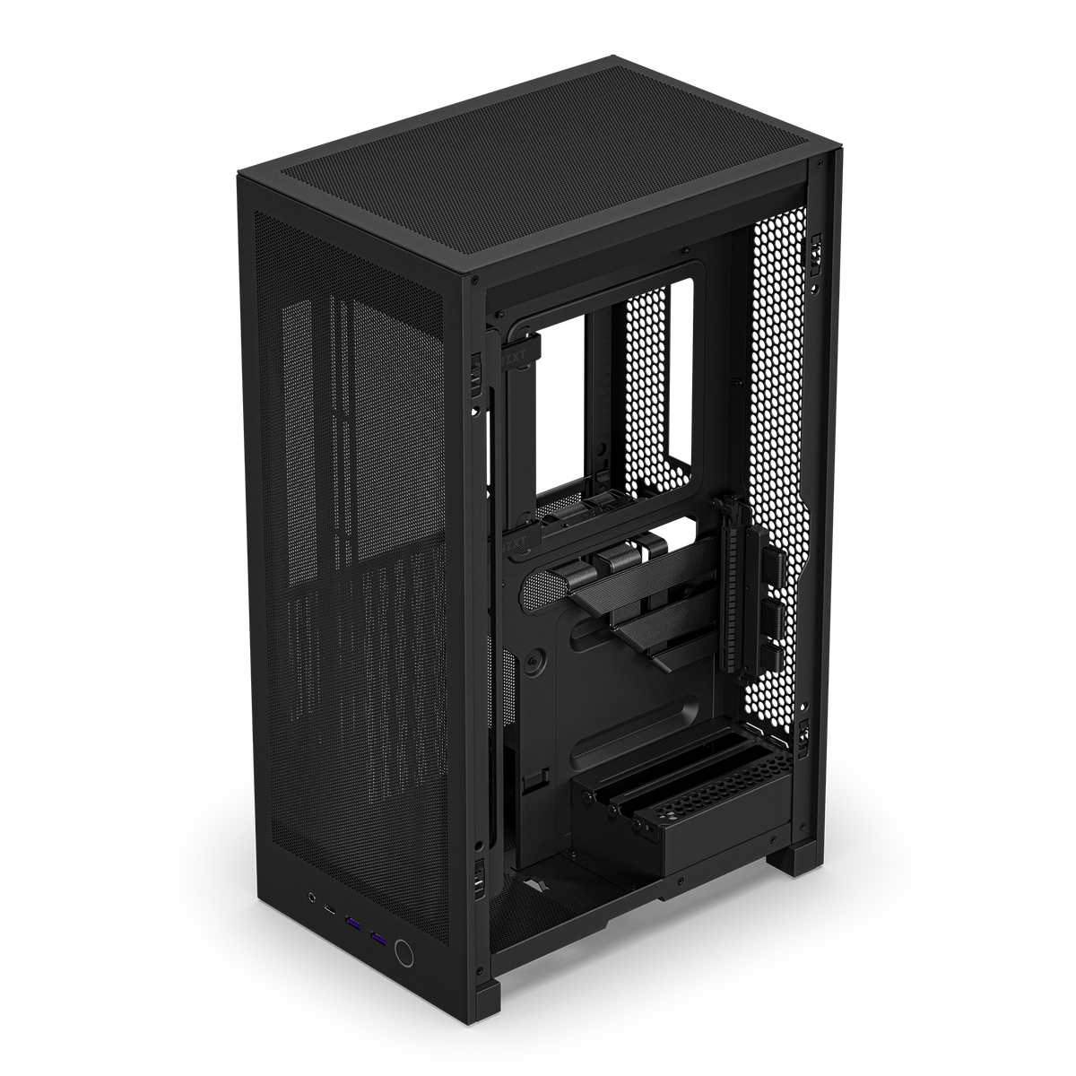 NZXT H2 Flow case in black, interior with panel removed