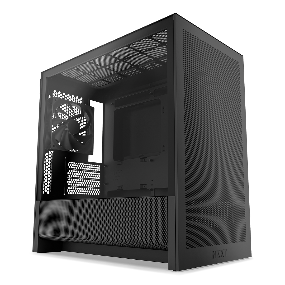 NZXT H3 Flow case in black, second angled view