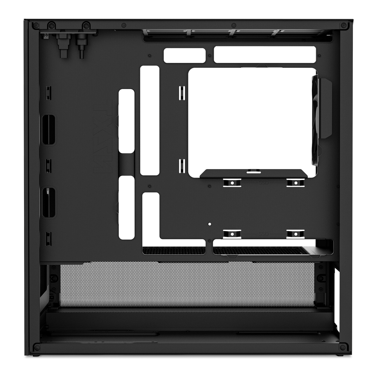 NZXT H3 Flow case in black, cable management side
