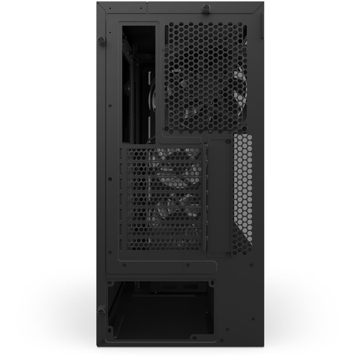 NZXT H5 Flow RGB black, rear of the chassis