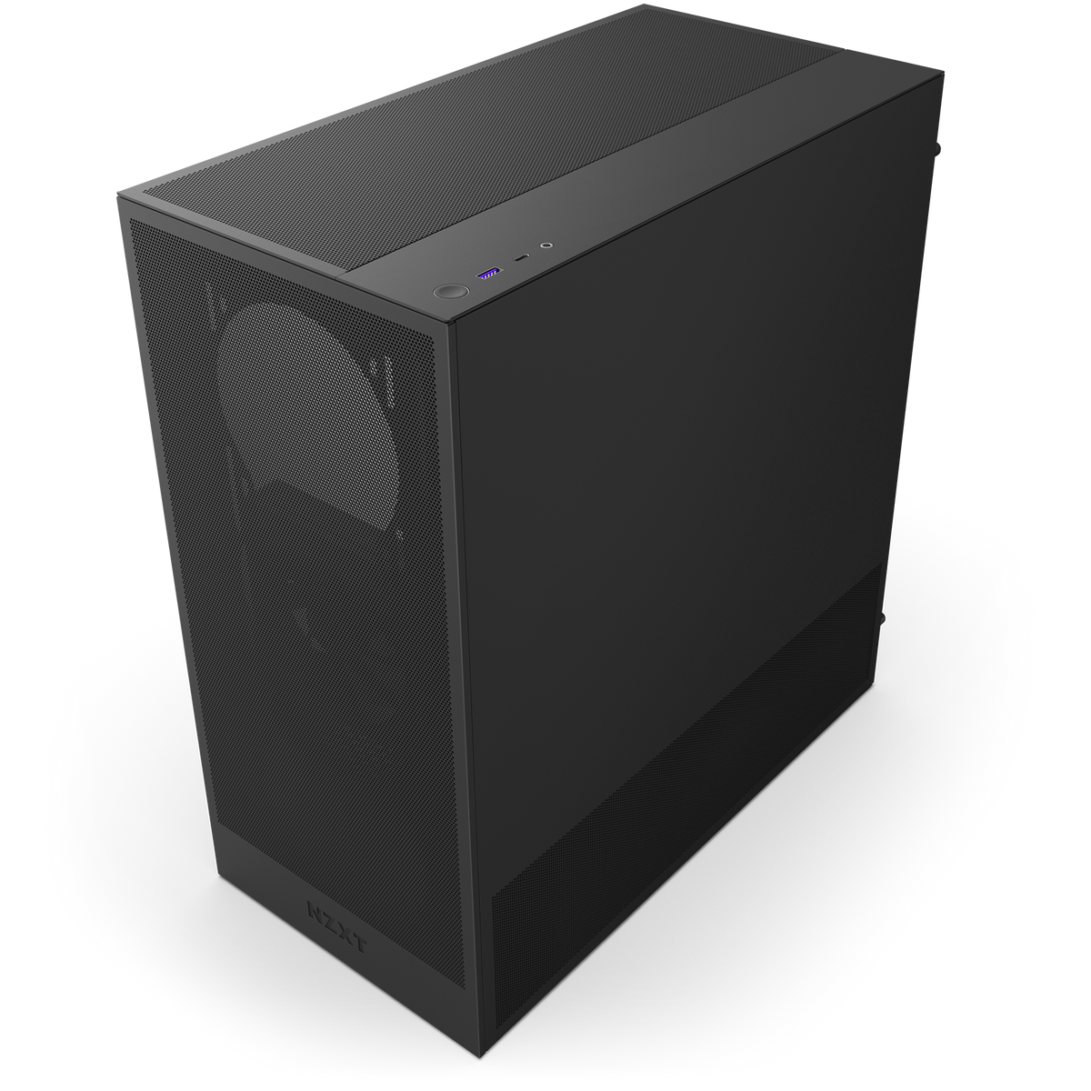 NZXT H5 Flow black, close-up of the front I/O