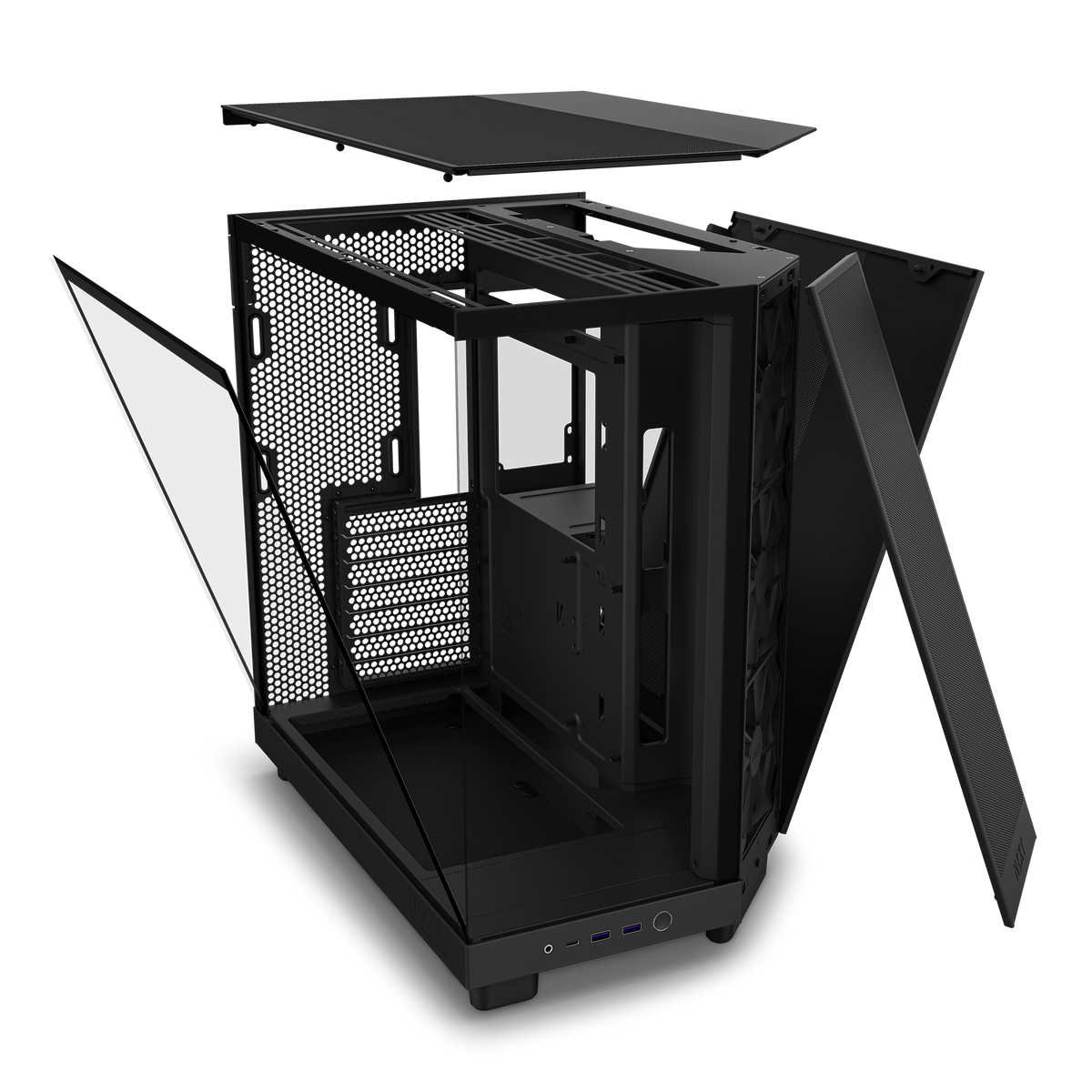 NZXT H6 Flow black, exploded panel view