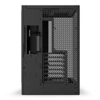 NZXT H6 black, rear view showing the expansion slots and rear fan mount