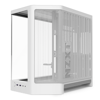NZXT H6 white, three-quarter view of the right side and its mesh panel