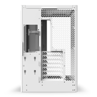 NZXT H6 white, rear view showing the expansion slots and rear fan mount