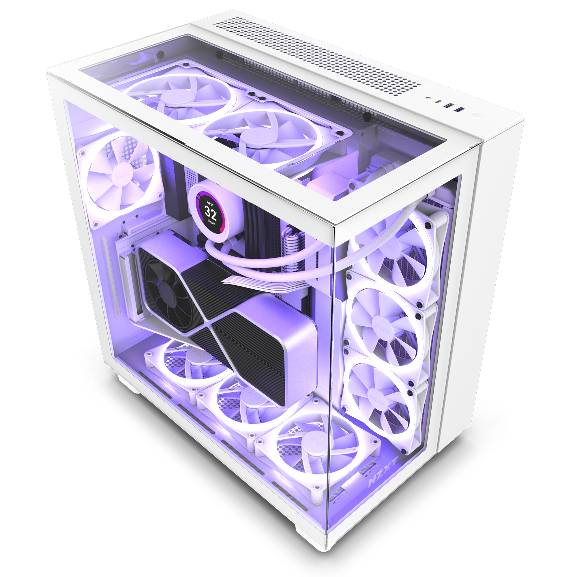 【美品、完品、動作品】NZXT H9 Elite White H9 Elite (2023) | Dual-Chamber Mid-Tower Airflow Case | NZXT