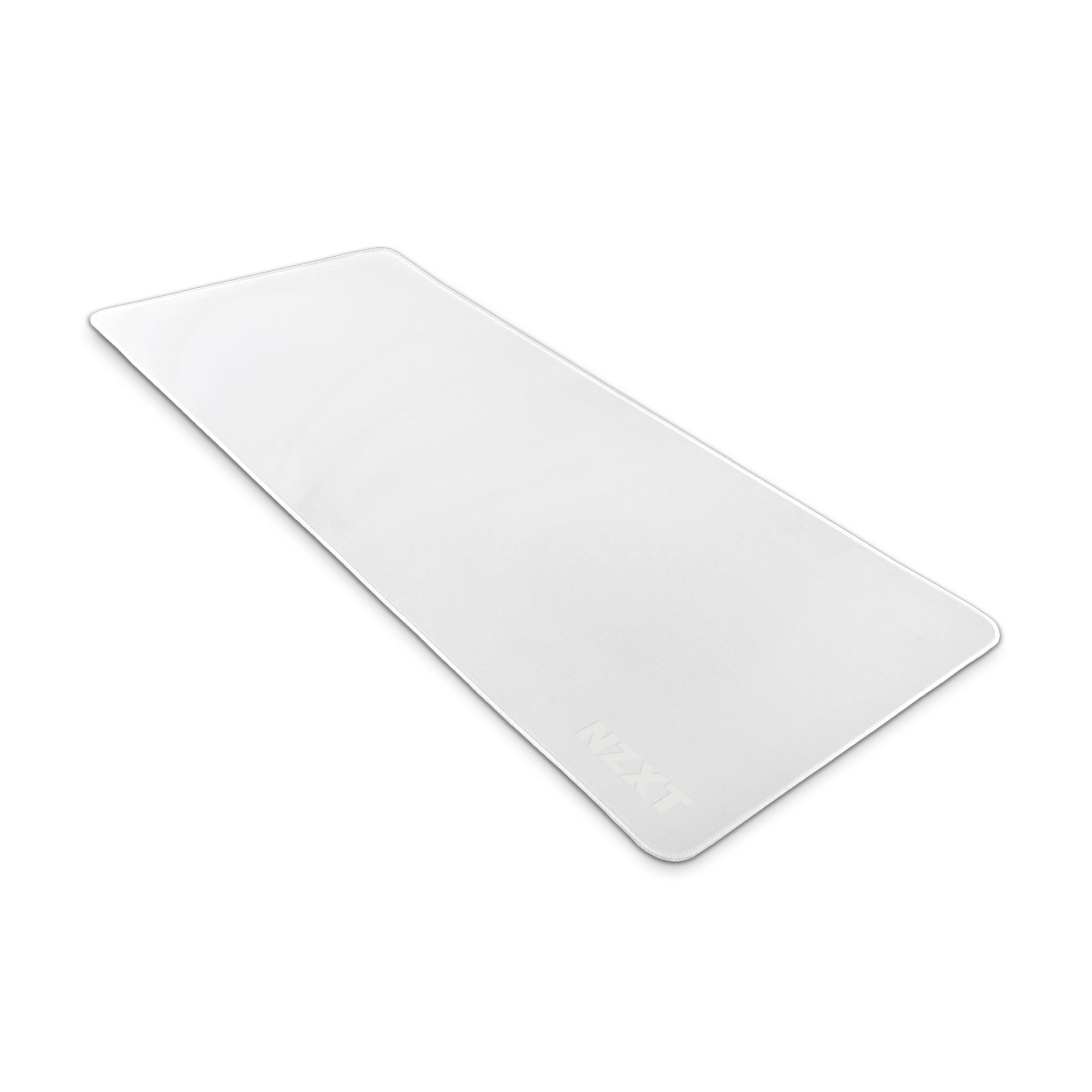The NZXT MXP700 is a large, rectangular mousepad with rounded corners and a subtle bottom right logo. Shown on a white background, it features a stain-resistant coating to keep your setup clean and stylish.