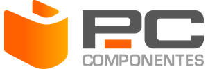 PcComponentes logo: an orange curved box mark next to the letters PC in bold grey capitals above the word COMPONENTES.