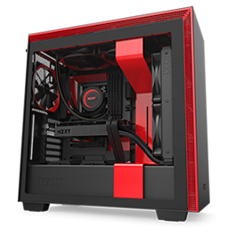 Refurbished Custom Gaming PC - Black/Red #4106