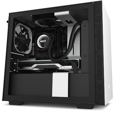 Nzxt H7 Flow - Boîtier PC Gaming Moyenne Tour ATX - Port I/O USB Type-C en  Façade - Panneau Latéral à Dégagement Rapide - Montage Vertical du  Processeur Graphique (GPU) - Blanc 