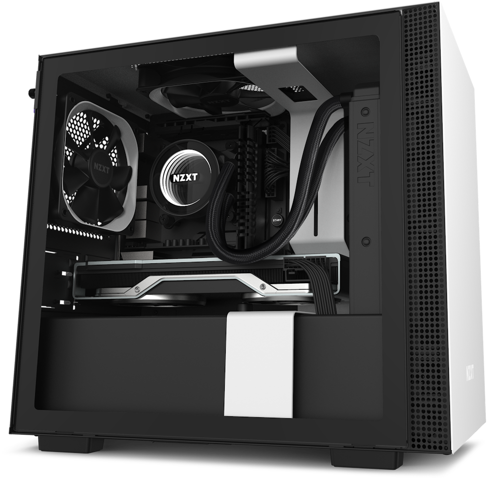 NZXT Boîtier PC H1 Black/Black (small ITX case + PSU 650W + 140mm