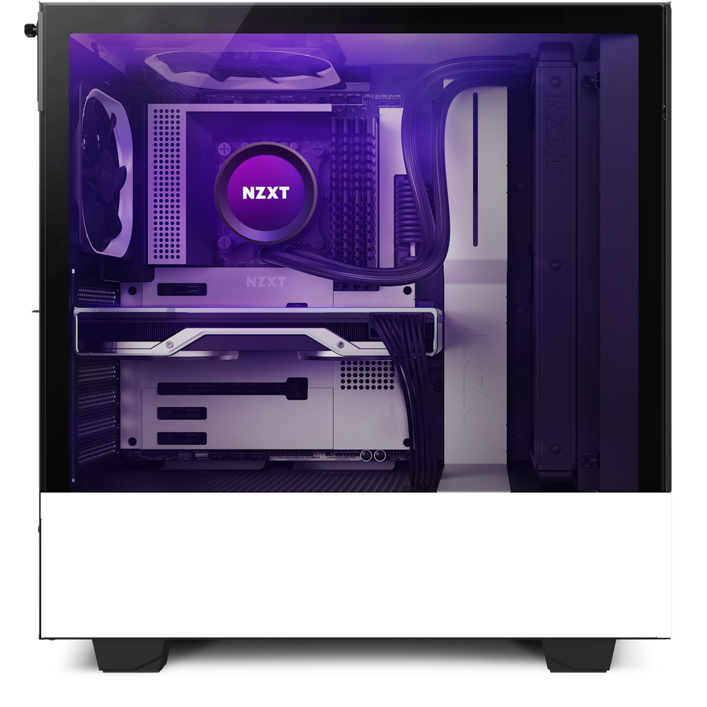 NZXT H510 Elite - CA-H510E-W1 - Premium Mid-Tower ATX Case PC Gaming Case -  Dual-Tempered Glass Panel - Front I/O USB Type-C Port - Vertical GPU Mount