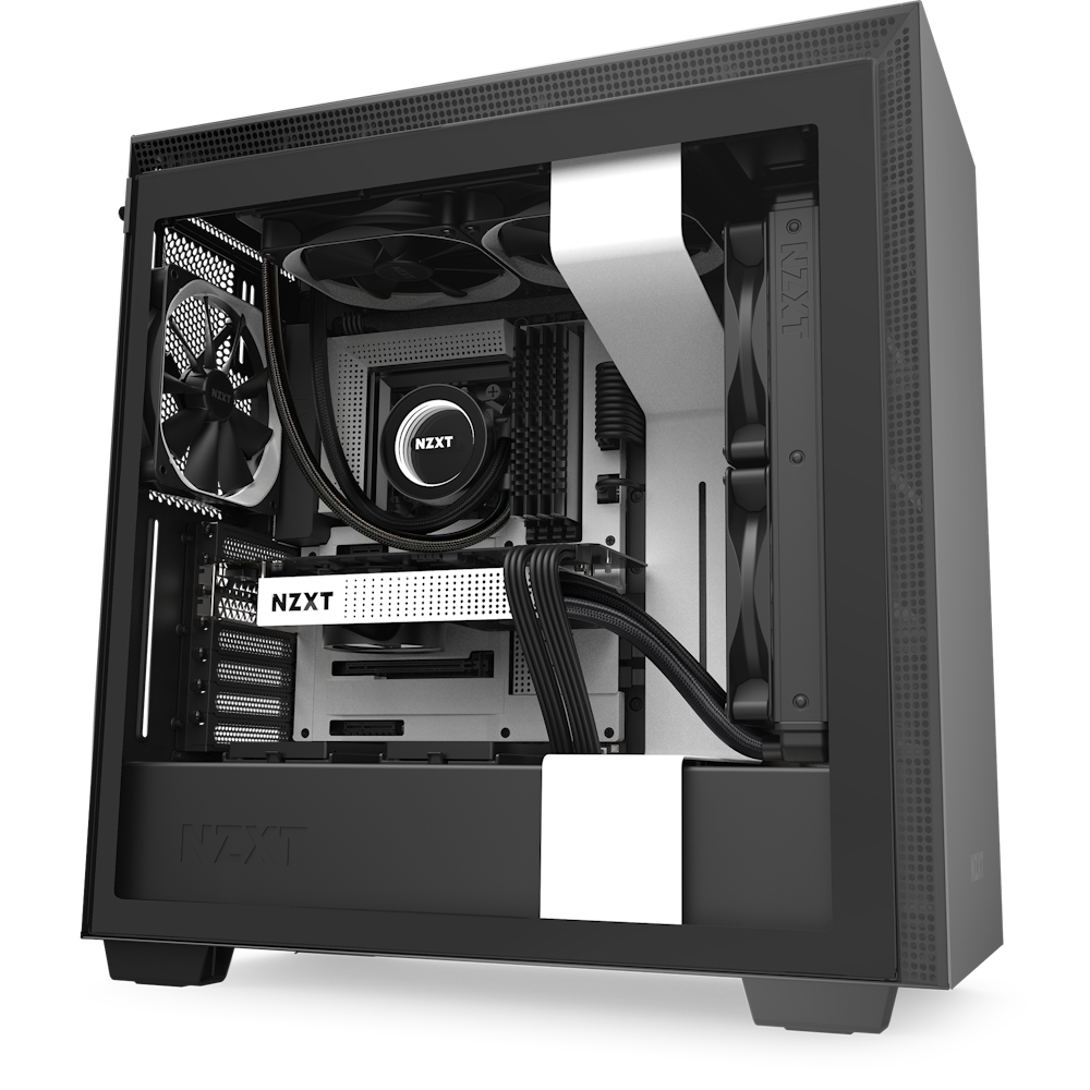 H710 White - with system, side, angled