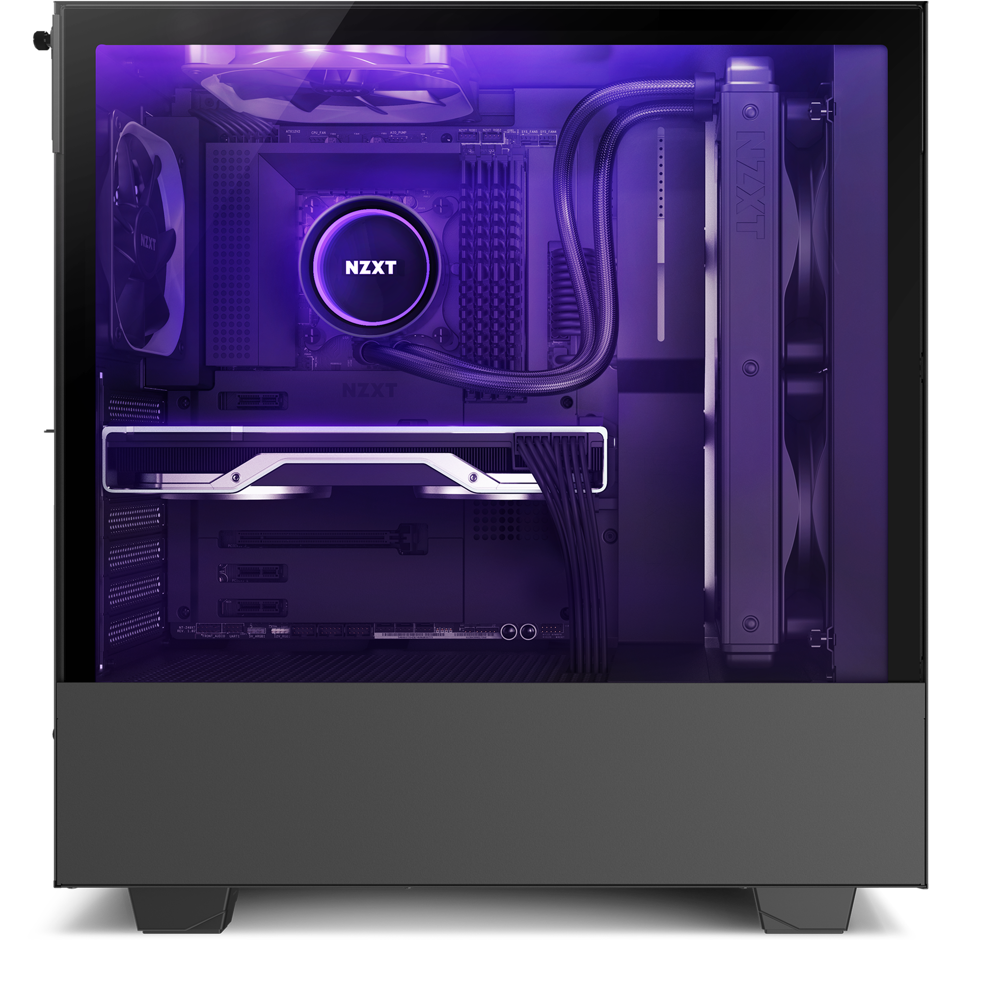 衝撃特価 NZXT H510i ミドルタワー RGB LED発光ファン制御機能搭載