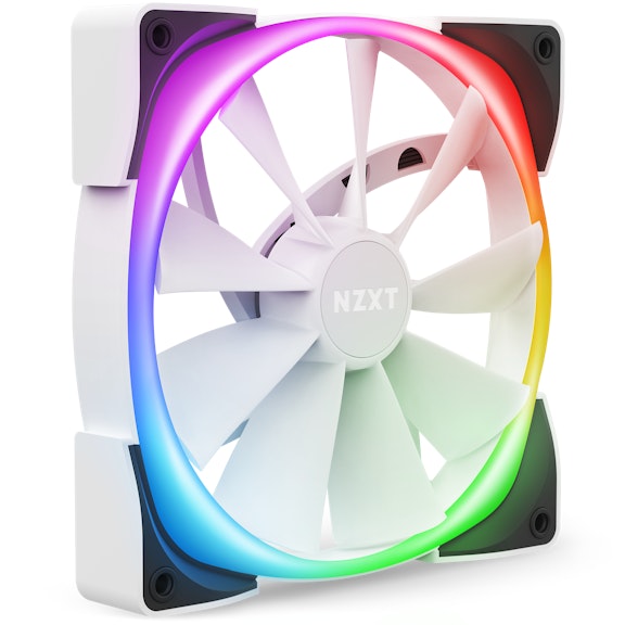 Aer RGB 2 140mm white front angle rainbow