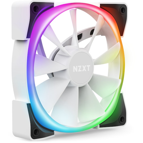 Aer RGB 2 120mm white front angle rainbow
