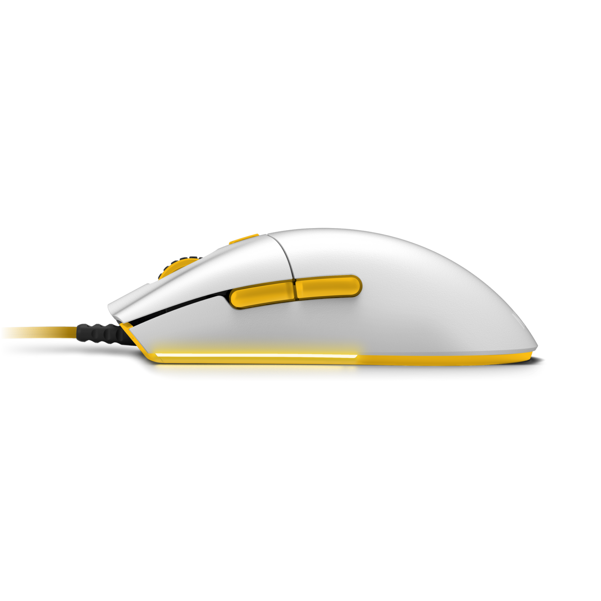 yellow gaming mouse