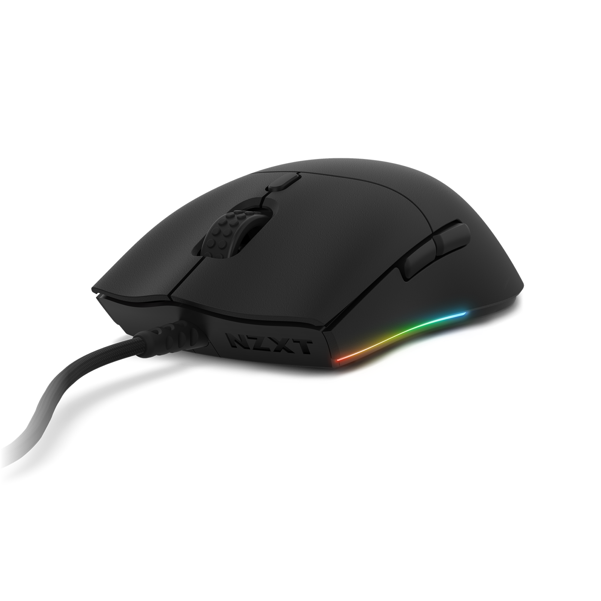 black and purple gaming mouse