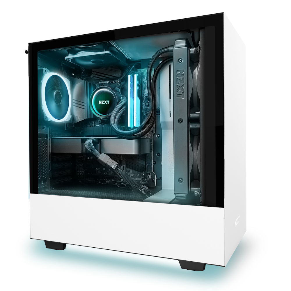Streaming Pro PC RGB White Angled Front