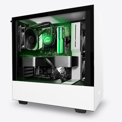 Streaming Pro PC White Angled Front