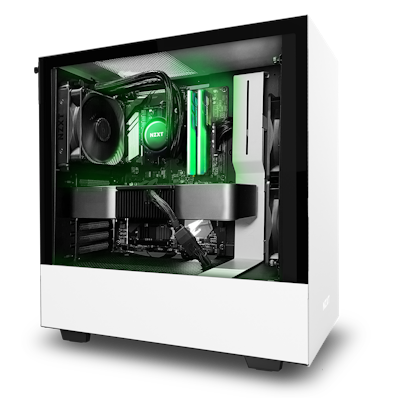Streaming Pro PC White Angled Front