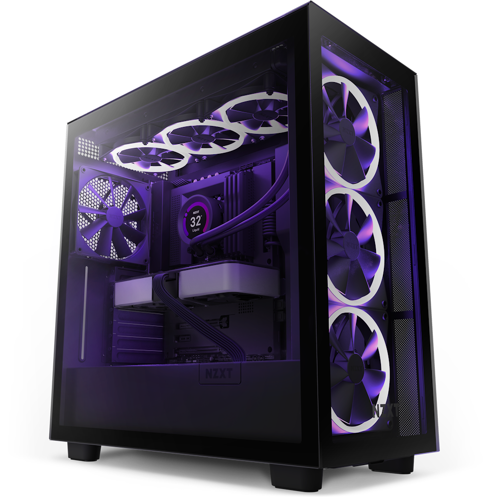 NZXT H7 Elite CM-H71EB-01 ATX Mid Tower PC Gaming Case Front I/O USB ...
