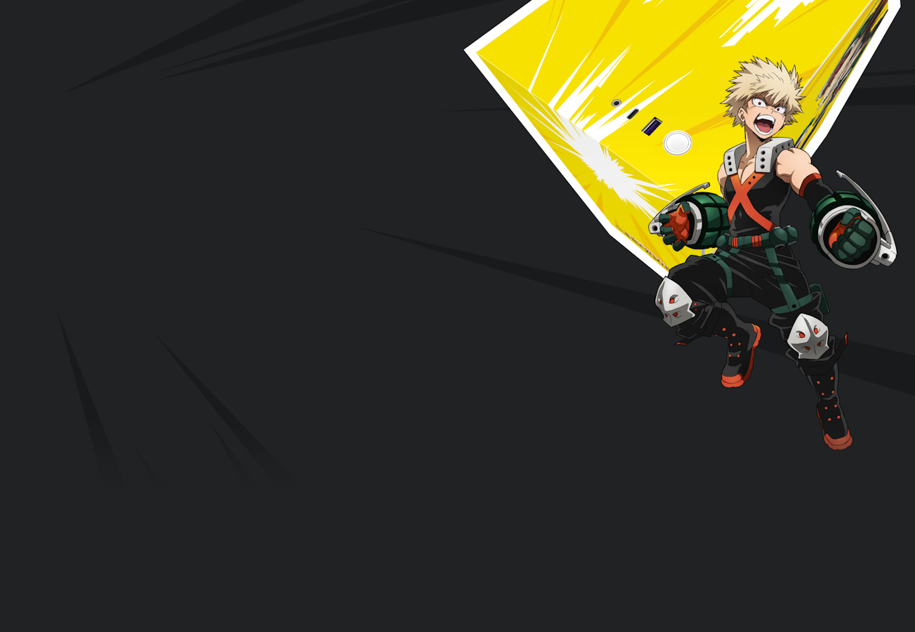 Dramatic Black Background with Bakugo and H510i Rivals