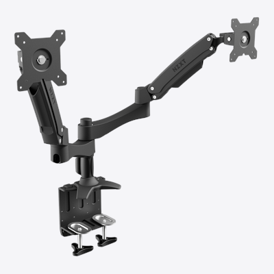 Dual Monitor Arms Angled Opened