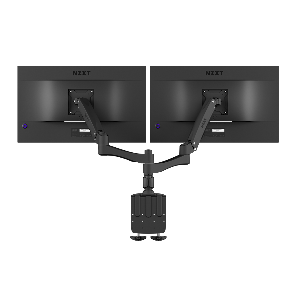 Doppelmonitorarm, Minimal, Klemmen, Wirbel