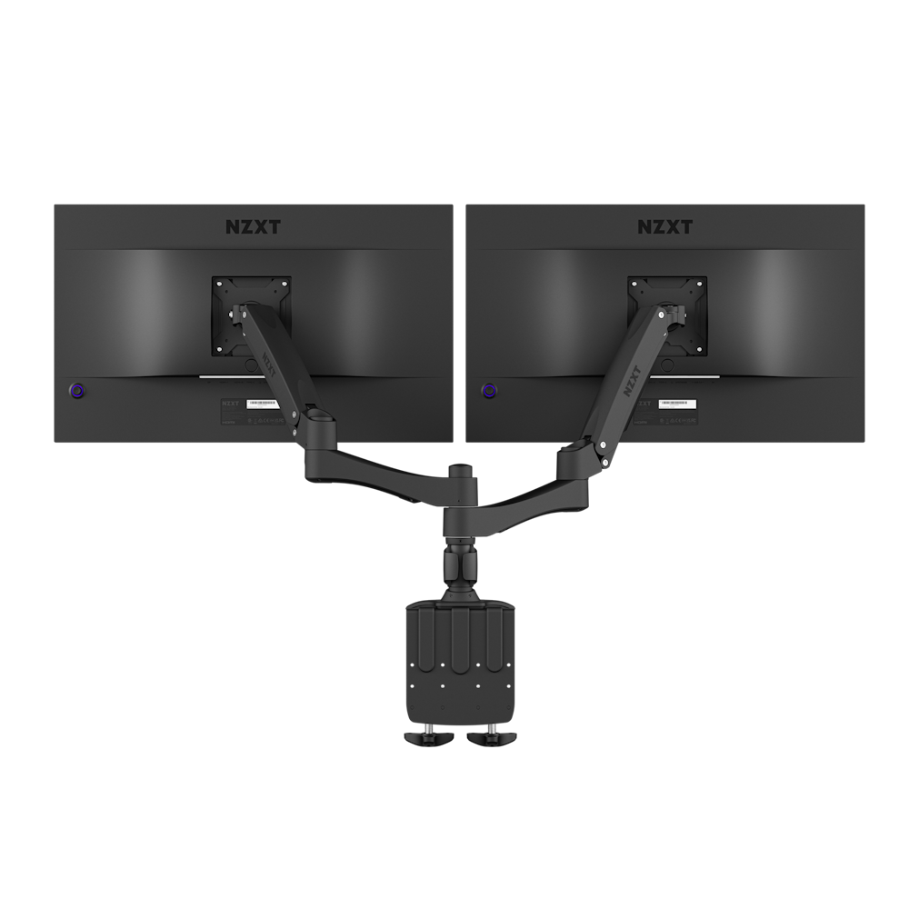 Dual Monitor Arm  Minimal, Clamps, Swivels