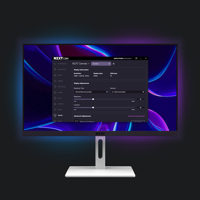 NZXT CAM on Canvas Monitor