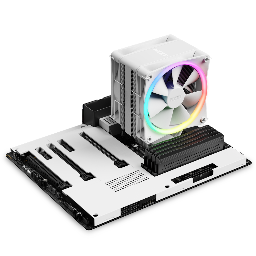 T120 RGB White on Motherboard