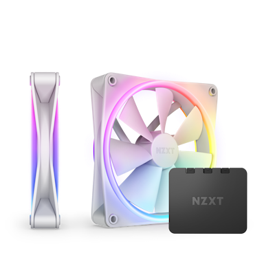 F140 RGB Duo Fan Twin Pack viewed from a left-side angle